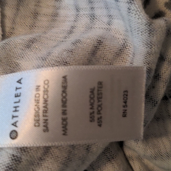 Athleta sleeveless top. White and gray. Women M - Picture 3 of 3